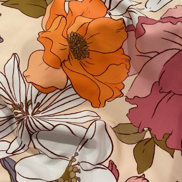 NWT new Cupshe Hazy Tenderness Flower One-Shoulder Top Bikini size large L - Picture 4 of 6